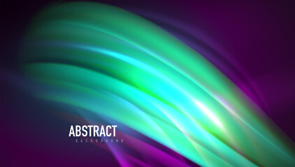 Fluid wave lines background. Trendy abstract layout template for business or technology presentation, internet poster or web brochure cover, wallpaper