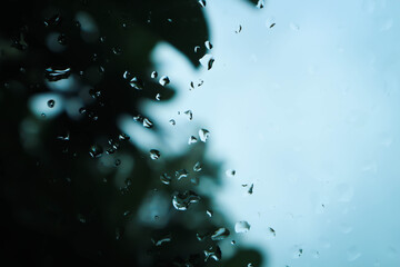 rain drops on the car glass, rain drop on Windshield