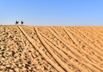 Beautiful view of the desert of Jaisalmer.