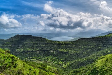 Beautiful view of the mountains of Konkan.