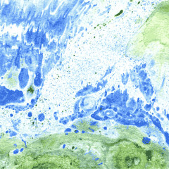 Fototapeta na wymiar Imitation of blue and green minerals by oil paint. 