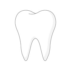 Tooth icon. Vector illustration..