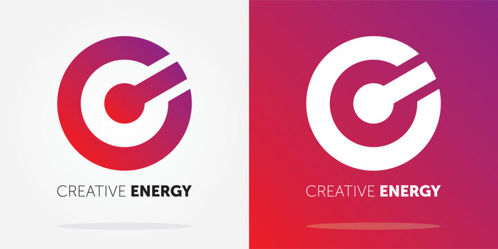 Creative Energy dynamic logo with gradient. abstract logo design. creative logo