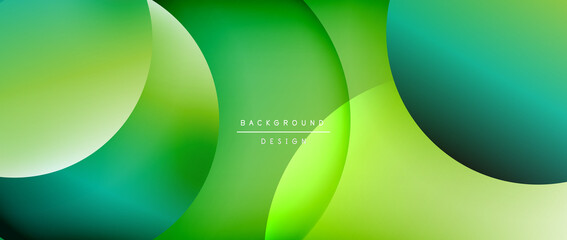 Circle modern geometric abstract background with liquid gradients
