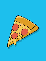 Pizza slice icon vector design