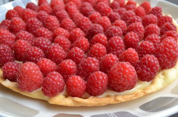 Tarte  à la framboise