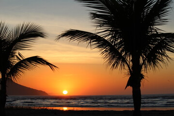 Naklejka na ściany i meble sunset on the beach