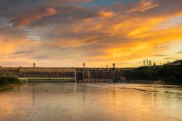 hydroelectric dam on Yenisei River