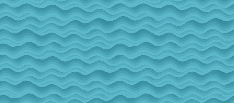 Geometric wavy seamless background. Illustration wave line texture.