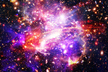 Fototapeta na wymiar Marvelous galaxy, nebula and stars. The elements of this image furnished by NASA.