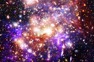 Highly detailed epic galaxy and stars. The elements of this image furnished by NASA.