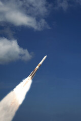 Beautiful rocket launch.The elements of this image furnished by NASA.