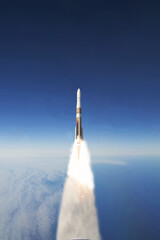 Beautiful rocket launch.The elements of this image furnished by NASA.