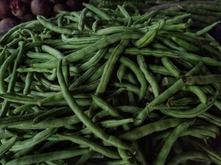 green beans in the market