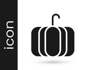 Grey Pumpkin icon isolated on white background. Happy Halloween party. Vector Illustration.