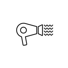 Hair Dryer icon line. Electronic blow dryer sign. Vector on isolated white background. Eps 10.