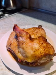 roasted chicken on a plate