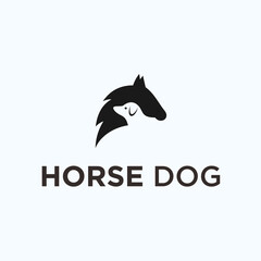 horse dog logo. horse icon