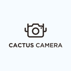cactus camera logo. camera icon