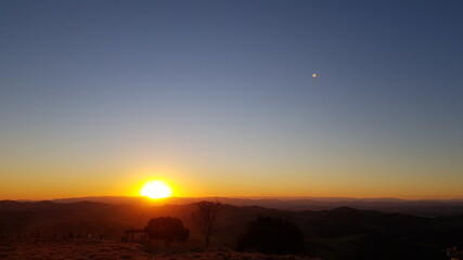 Sunset over the mountains