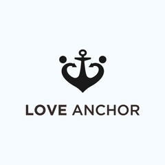 Love Anchor logo. dating icon