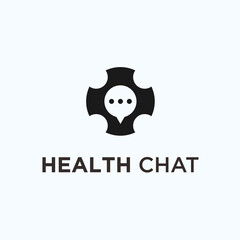 health chat logo. plus icon