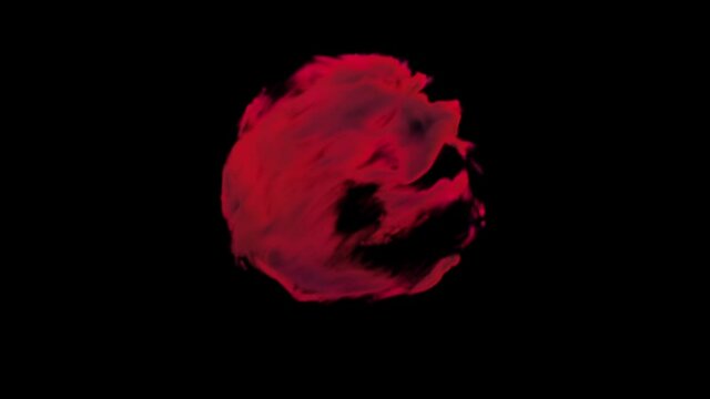 Fast moving red smoke in a circle HD 1920x1080