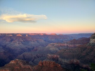 The beautiful view of sunset at Grand canyon, USA