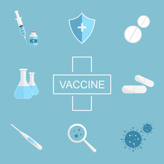 Vaccins concept icon design, Vector medical illustration.