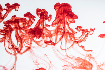 colorful Ink explosion in water 