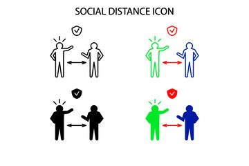 Social distance icon