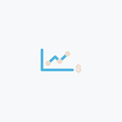 financial graphic icon flat vector logo design trendy