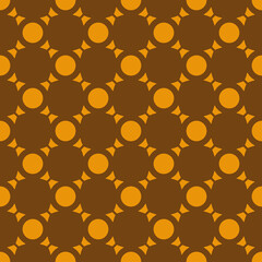 Yellow circles pattern on dark seamless backdrop.