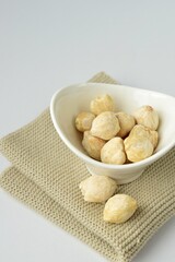 Aleurites moluccanus, the candlenut or known as Kemiri, spice that used for Indonesian cuisine