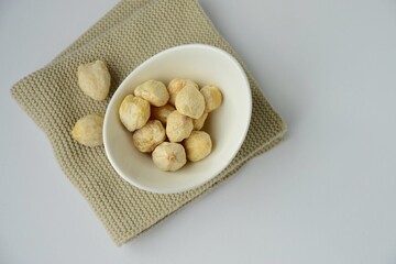 Aleurites moluccanus, the candlenut or known as Kemiri, spice that used for Indonesian cuisine