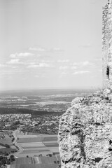 High castle with a view - black and white