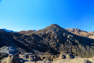 Mountains in arabian desert not far from the Hurghada city, Egypt