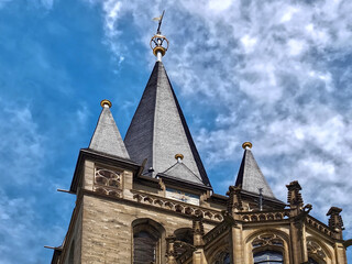 Impressive cathedral or church in Aachen in Germany