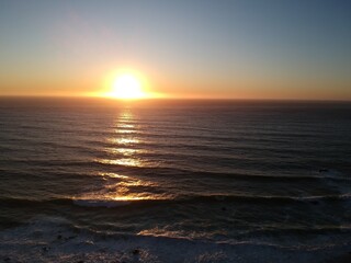 Sunset over Pacific Coast Highway, Pacific ocean, USA