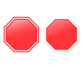 Stop sign isolated on white background. Vector illustration.