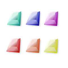 Vector square quart cystal colorful