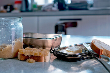 Sandwich with pike caviar.