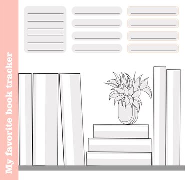 Reading Tracker. List Of Books. Summer Plan For Extracurricular Reading. Habit Tracker