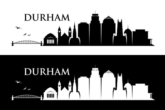 Durham skyline - North Carolina - United States of America USA - vector illustration

