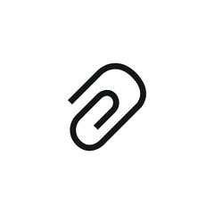 Attachment icon. Paperclip symbol modern simple vector icon