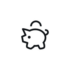 Piggy bank icon. Vector Illustration