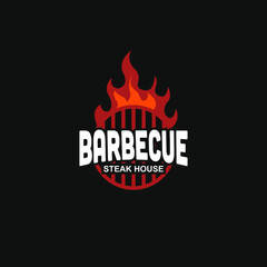 barbecue emblems template logo design inspiration. BBQ and Steakhouse Quality symbol icon vector illustration