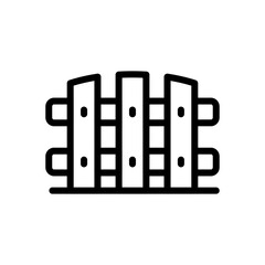 fence icon line art design