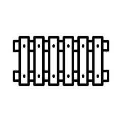 fence icon line art design