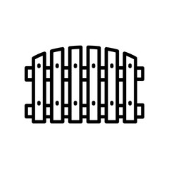 fence icon line art design
